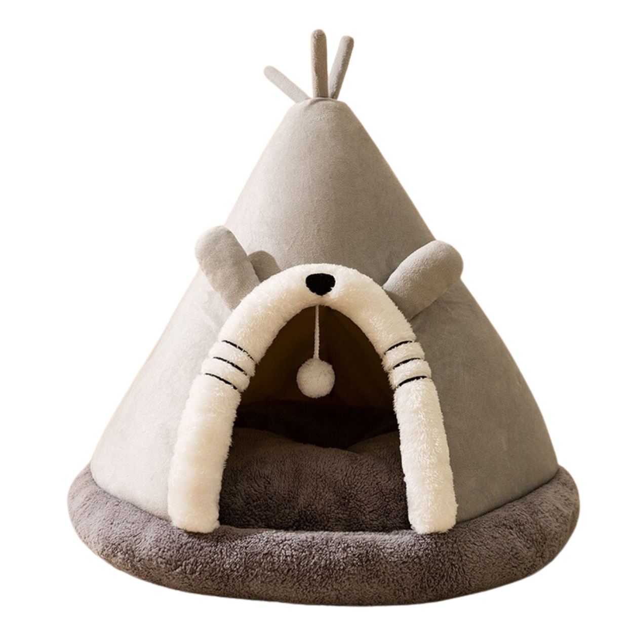 Tente pour lit de chat en tissu polaire doux