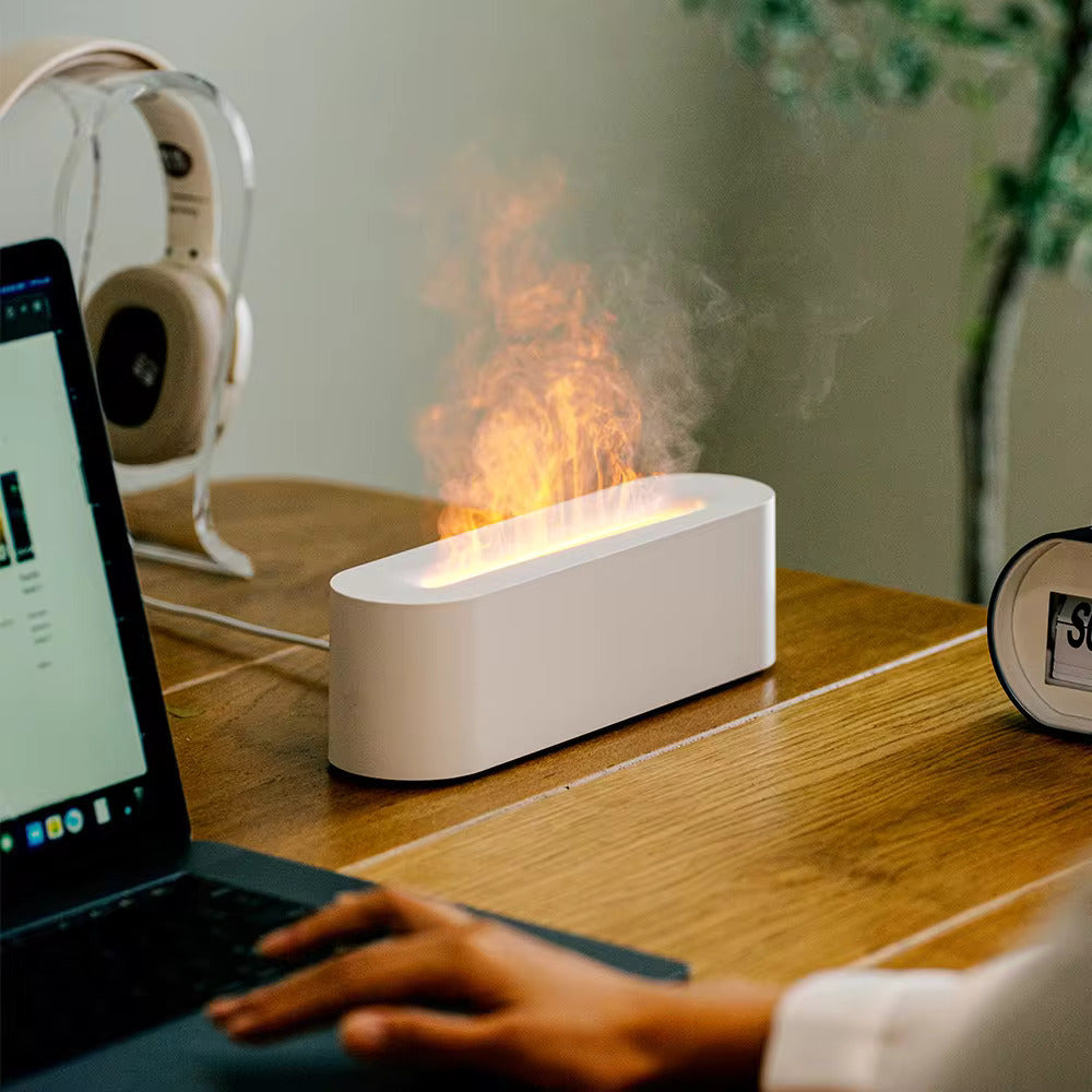 Luftfugter Flammeeffekt Aromaterapilampe