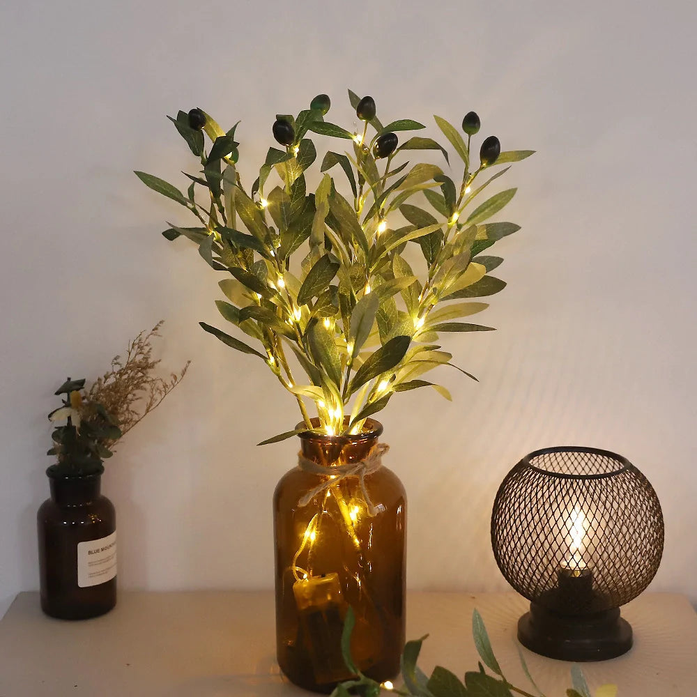LED-oplyst kunstig gren bordlampe