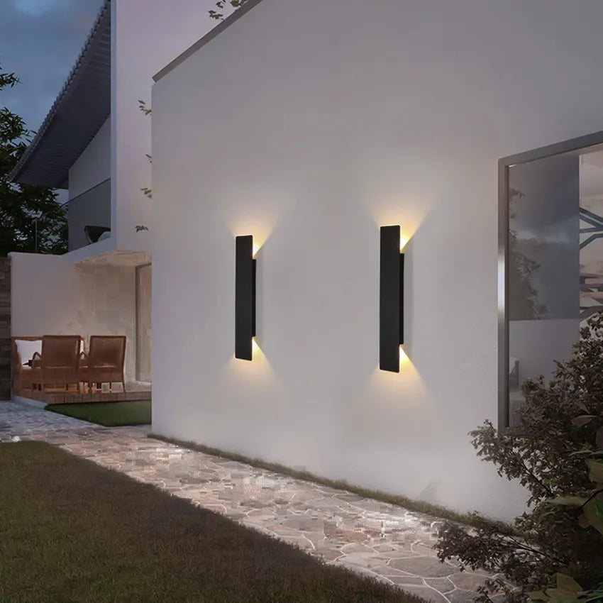 RainGlow | Applique murale extérieure en aluminium étanche
