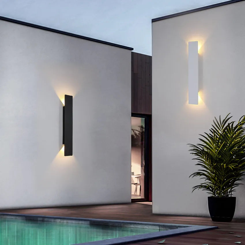 RainGlow | Applique murale extérieure en aluminium étanche