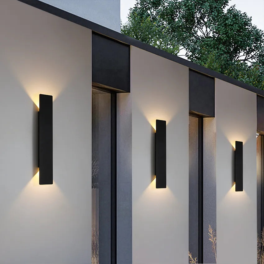 RainGlow | Applique murale extérieure en aluminium étanche