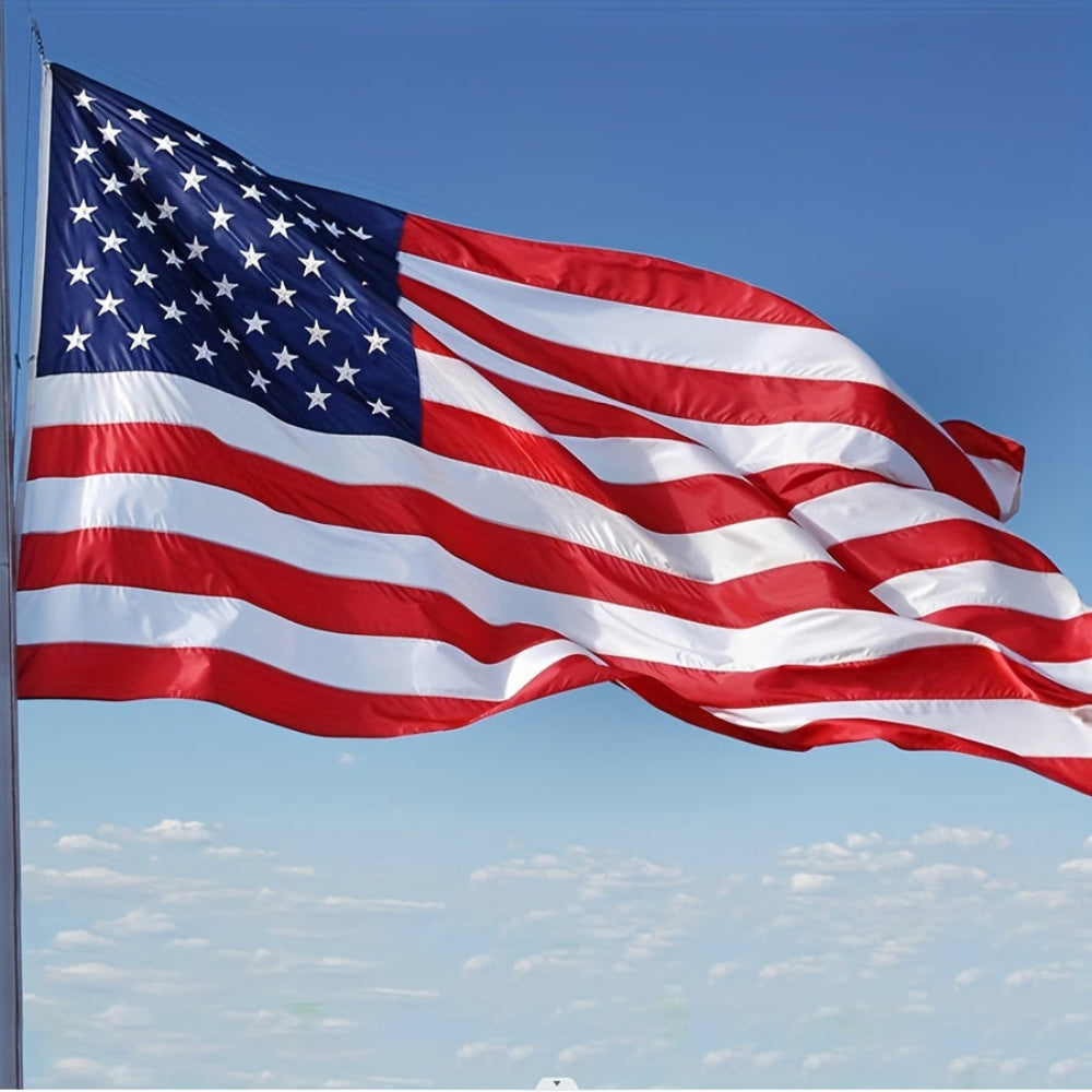 Outdoor amerikanische Flagge Schwerlast-Polyester bestickte Sterne