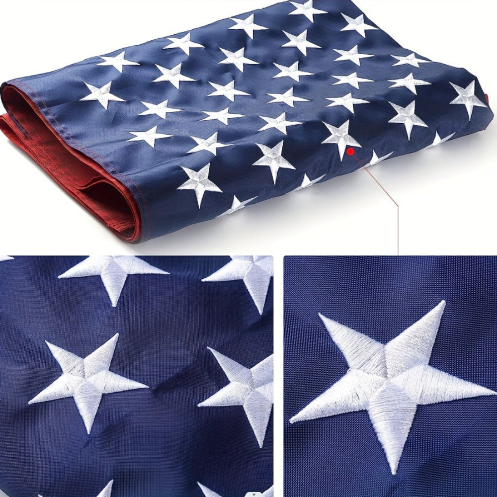 Outdoor amerikanische Flagge Schwerlast-Polyester bestickte Sterne