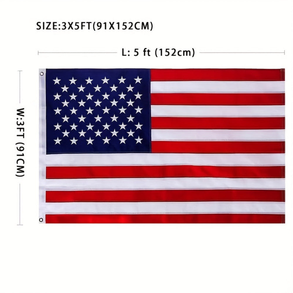 Outdoor amerikanische Flagge Schwerlast-Polyester bestickte Sterne