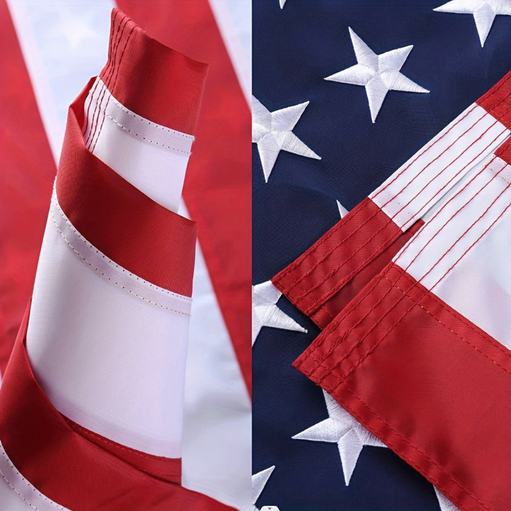 Outdoor amerikanische Flagge Schwerlast-Polyester bestickte Sterne