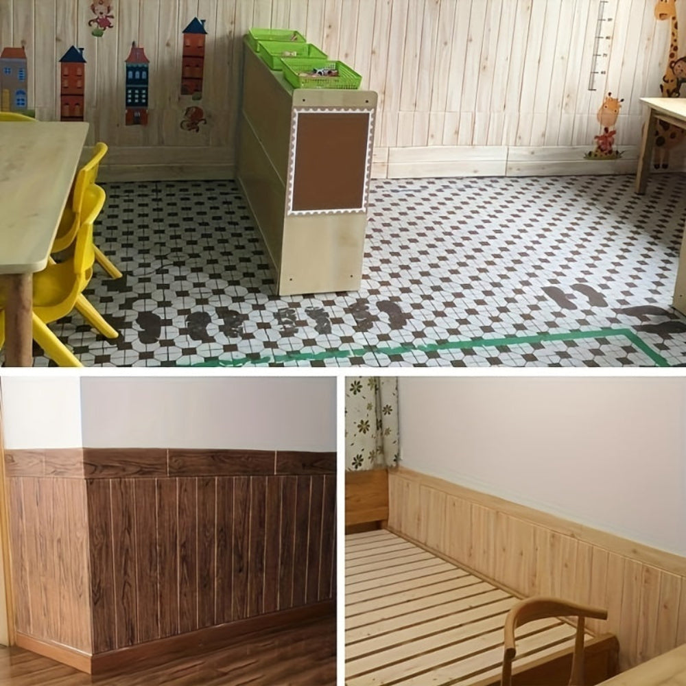 Abzieh- und Klebe-Wandpaneele Rustikales Holz Wasserdichtes Dekor