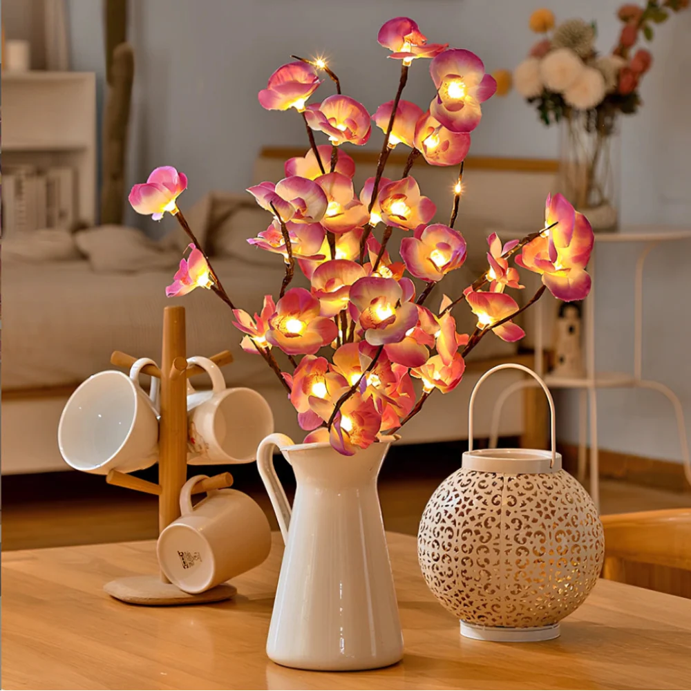 LED-oplyst kunstig gren bordlampe