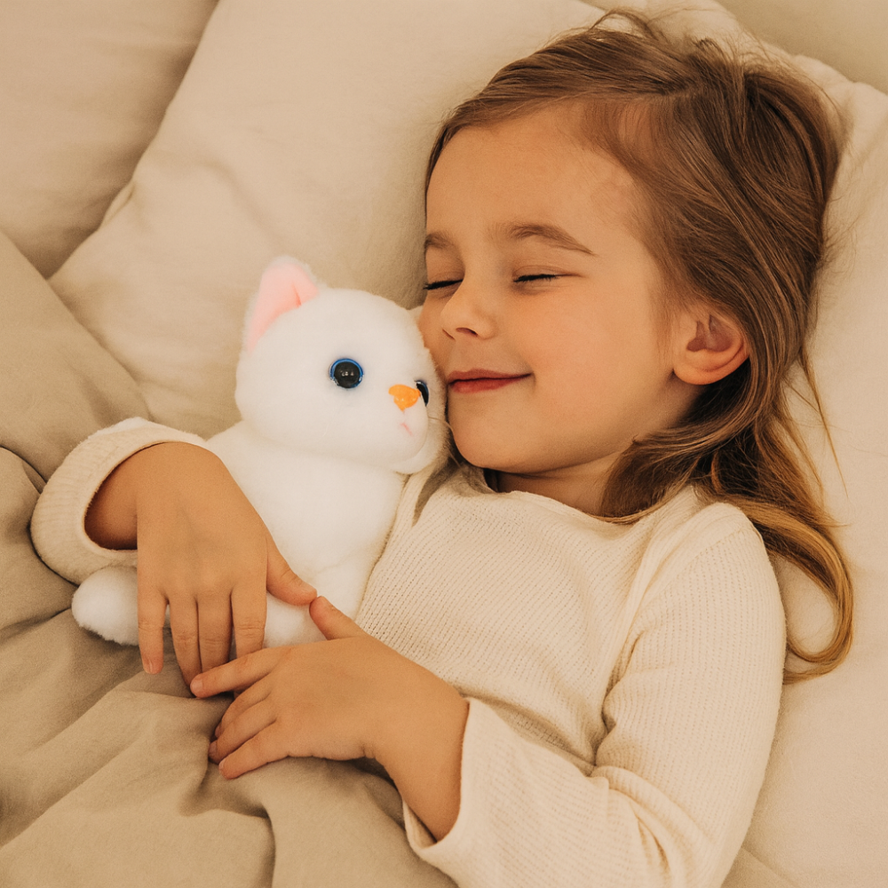 Realistisches Katzenplüschspielzeug Weiche Gefüllte Kätzchenspielpuppe Kinder Geschenk