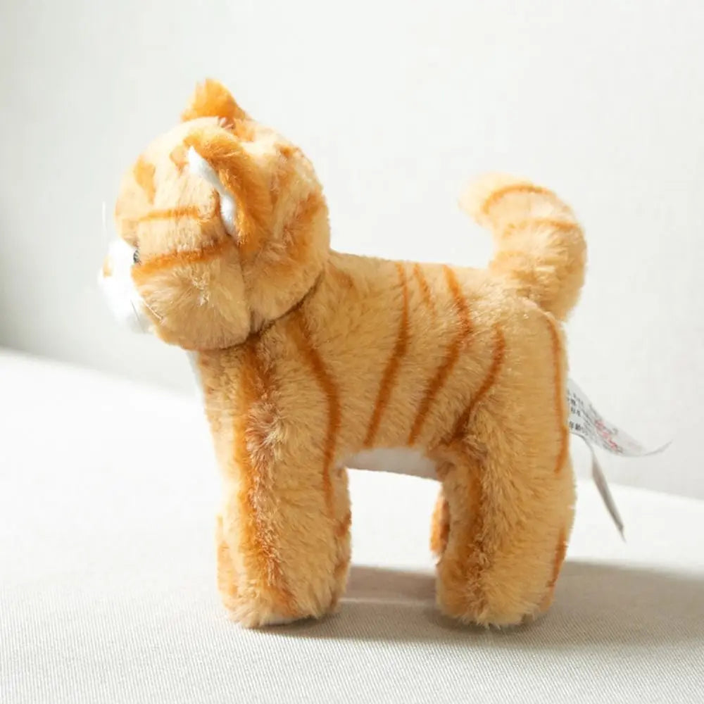 Realistisches Katzenplüschspielzeug Weiche Gefüllte Kätzchenspielpuppe Kinder Geschenk