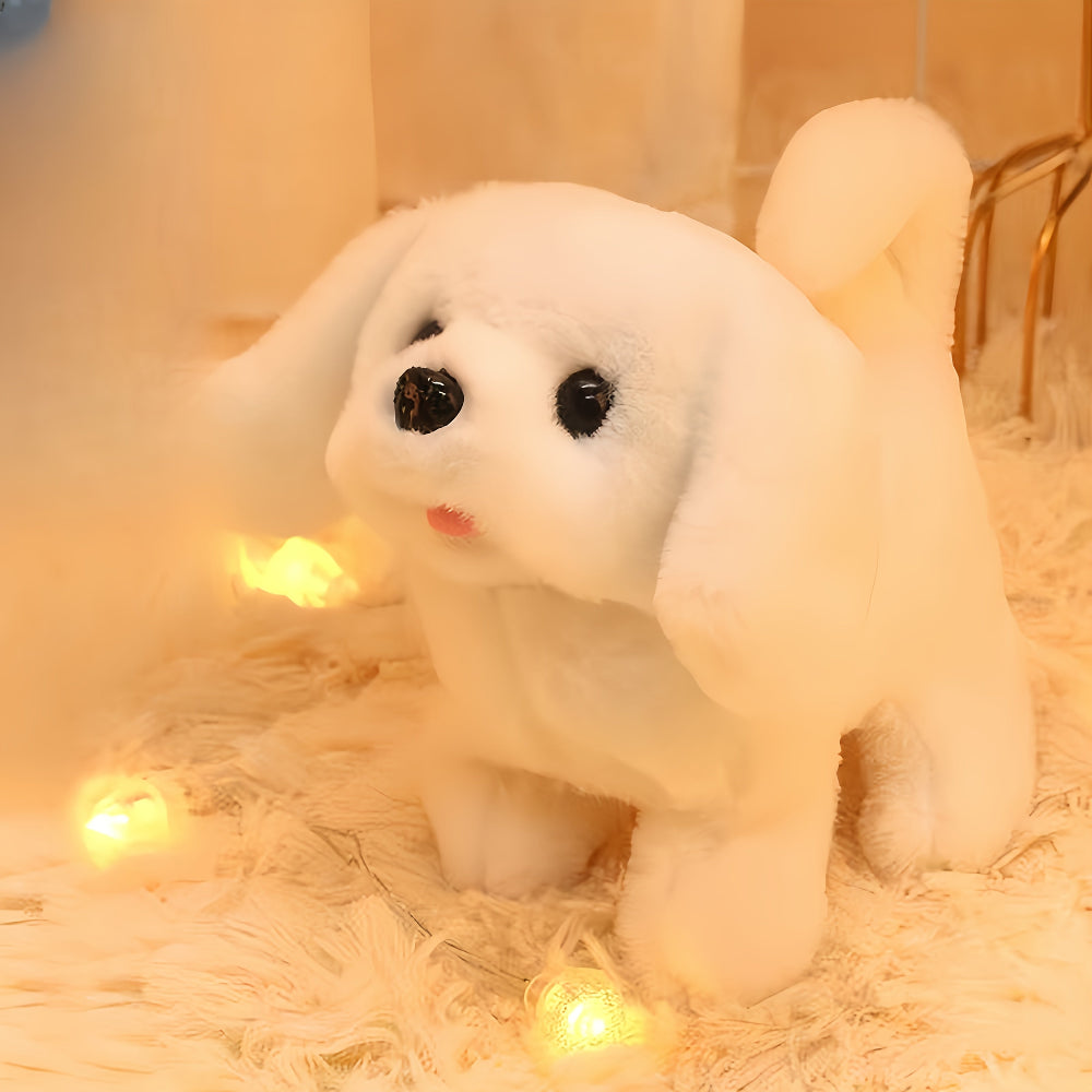 Realistisches interaktives Welpenspielzeug mit Geräuschen, Bewegung und laufendem Hund