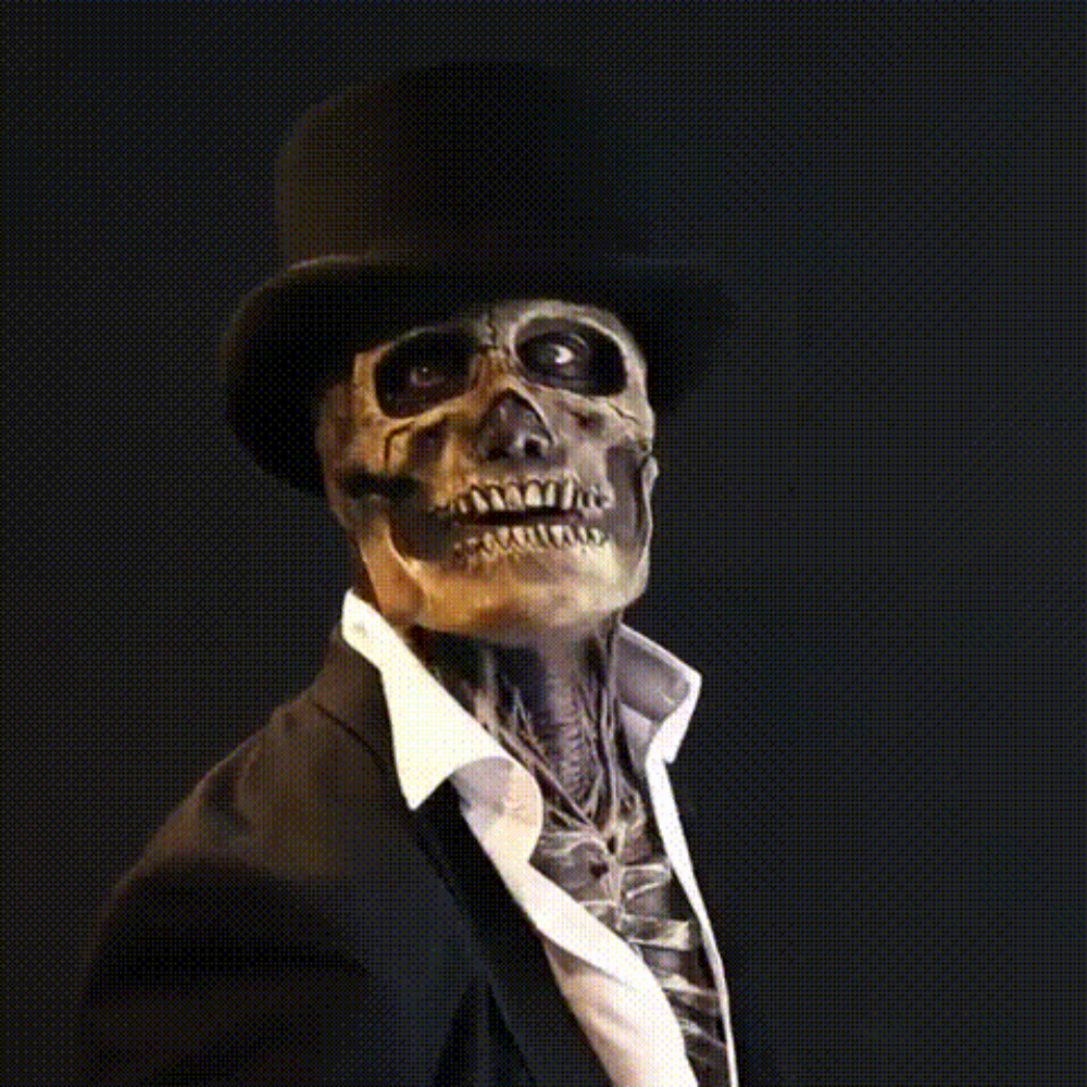 Halloween Skull Mask with Brain Detail