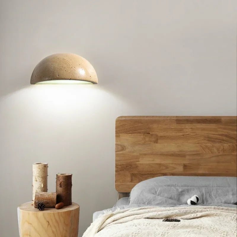 Luminous Haven – Applique murale en pierre LED élégante pour ambiance salon et chambre