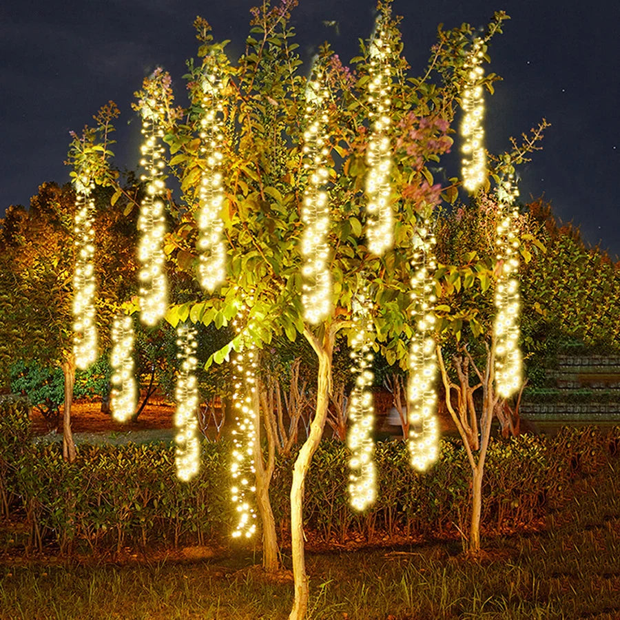 GlowCascade | Guirlande LED scintillante pour décoration extérieure