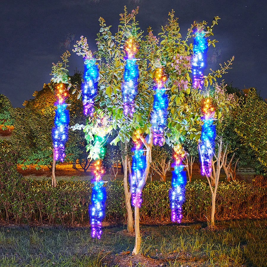 GlowCascade | Guirlande LED scintillante pour décoration extérieure
