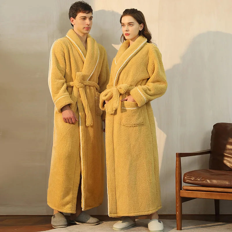 Peignoir PlushTherm | Peignoir de bain chaud en flanelle douce pour l'hiver