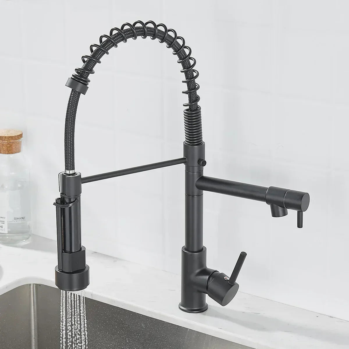 FlexFlow - Dual Spout Brass Kitchen Faucet