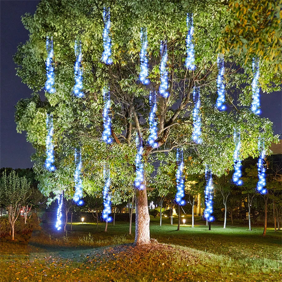 GlowCascade | Guirlande LED scintillante pour décoration extérieure