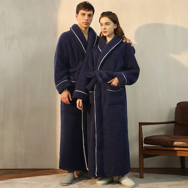 Peignoir PlushTherm | Peignoir de bain chaud en flanelle douce pour l'hiver