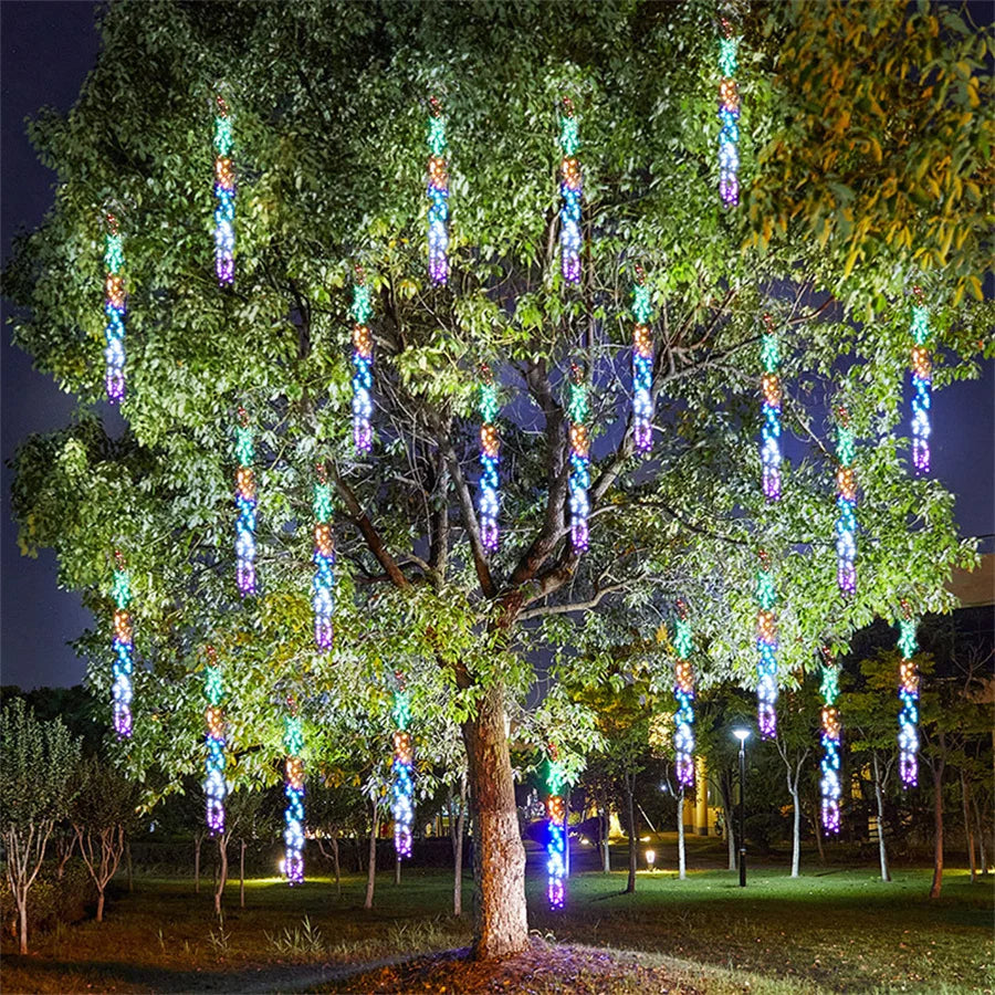 GlowCascade | Guirlande LED scintillante pour décoration extérieure