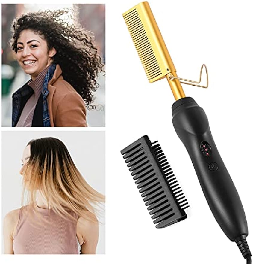 Horký hřeben na narovnání vlasů pro vousy a styling
