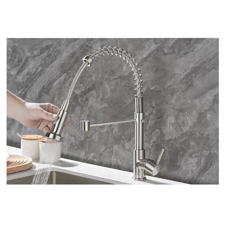 FlexFlow - Dual Spout Brass Kitchen Faucet