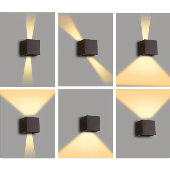 Applique murale LED GlowCube | Luminosité réglable et design sans fil pour maison/bureau