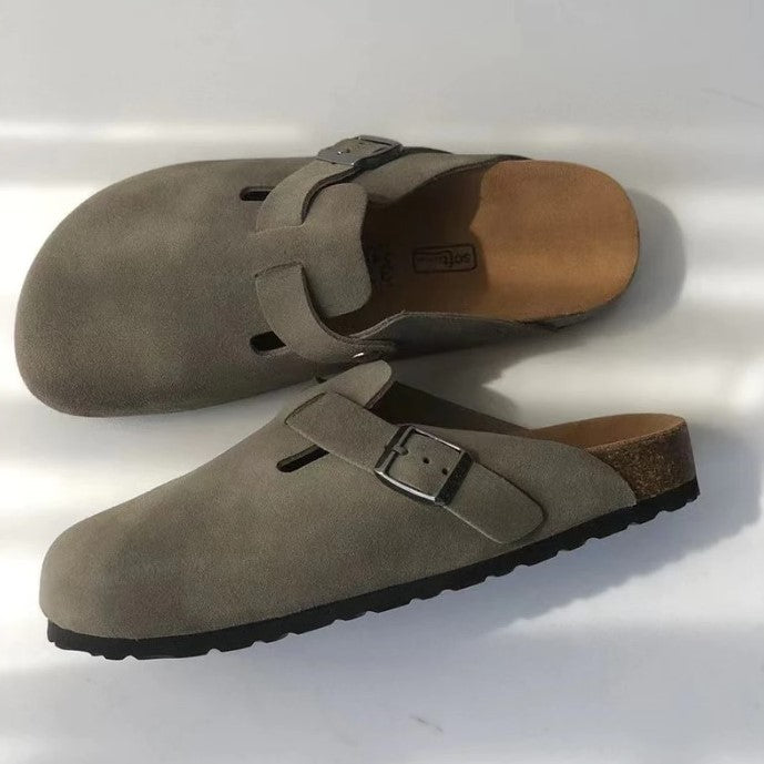 Ruskind Slip On Træsko med Kork Sål