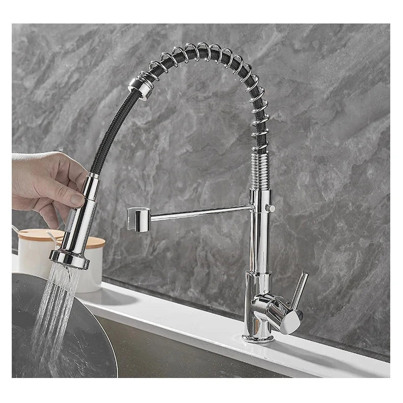 FlexFlow - Dual Spout Brass Kitchen Faucet