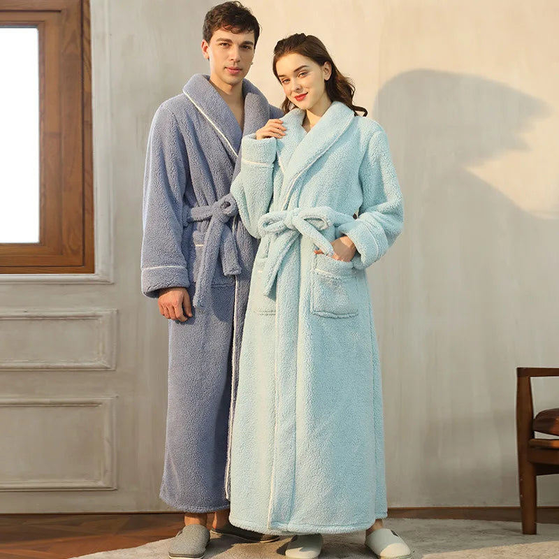 Peignoir PlushTherm | Peignoir de bain chaud en flanelle douce pour l'hiver