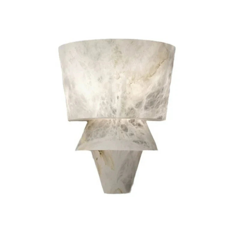 LuxeStone - Lampe murale élégante en marbre fabriquée en pierre naturelle pour une esthétique moderne