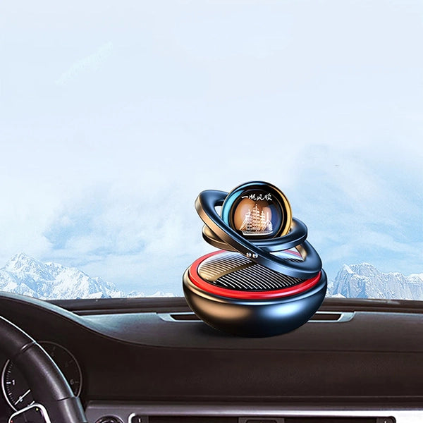 Désodorisant de voiture avec design rotatif solaire