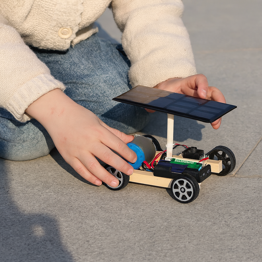 Kit de voiture jouet DIY alimenté à l'énergie solaire