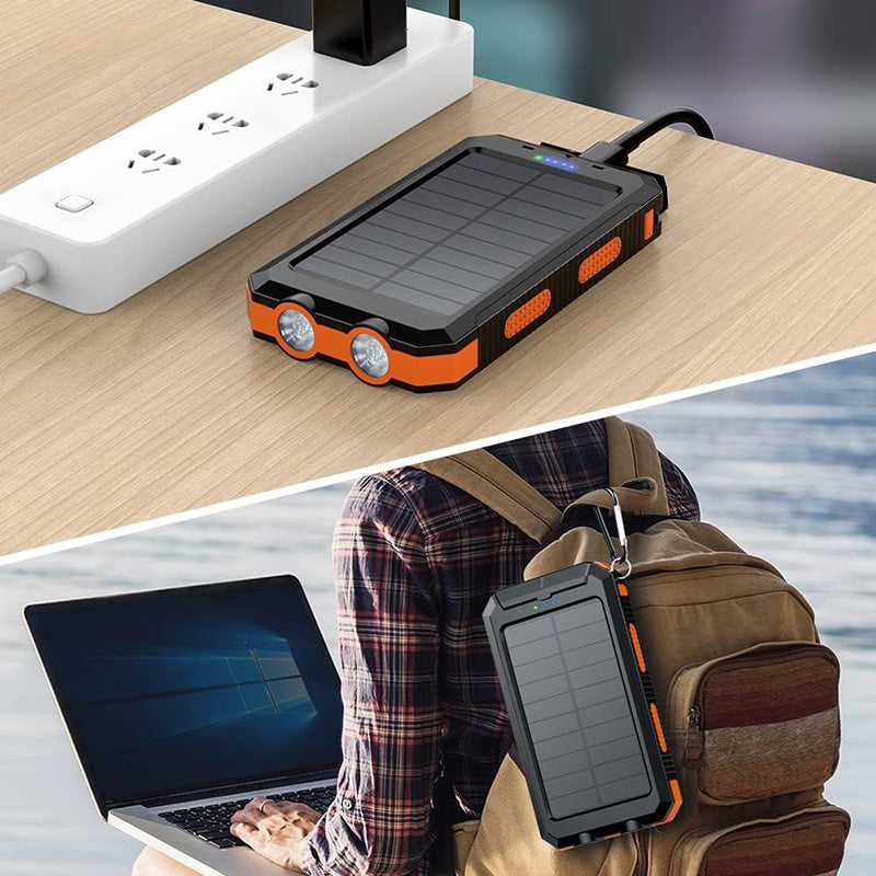 Hunting Gear Power Bank Solar Charger Waterproof Outdoor Torch
