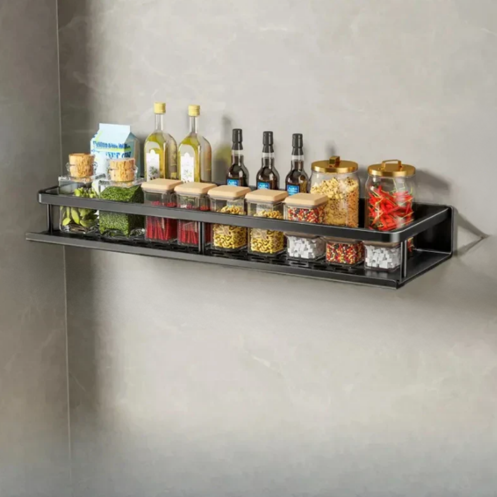 Mensola da parete in metallo organizzatore per cucina e conservazione