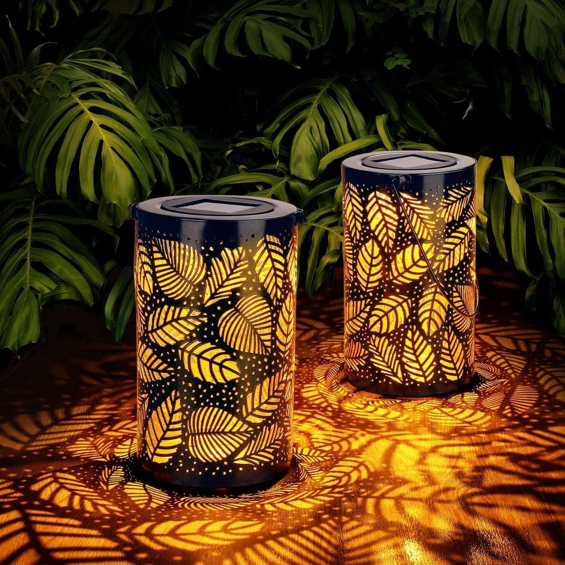 Lanterne Feuille Lumineuse | Élégante Lampe Solaire de Jardin