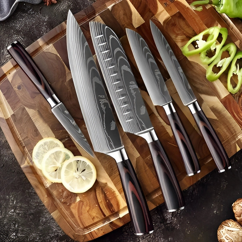 Køkkensæt Knive Rustfrit Stål Professionel