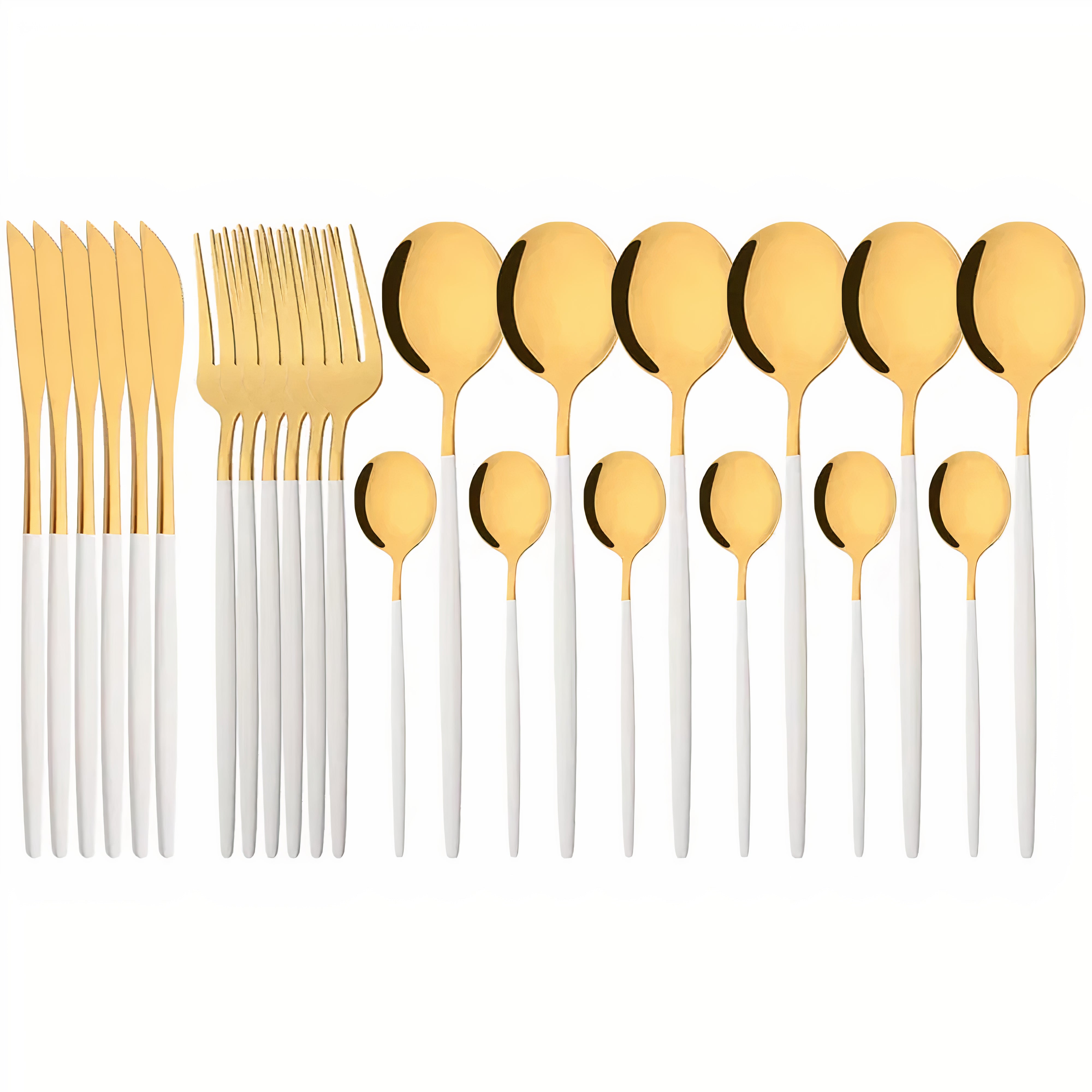 Bestiksæt Moderne Guld Rustfrit Stål Design