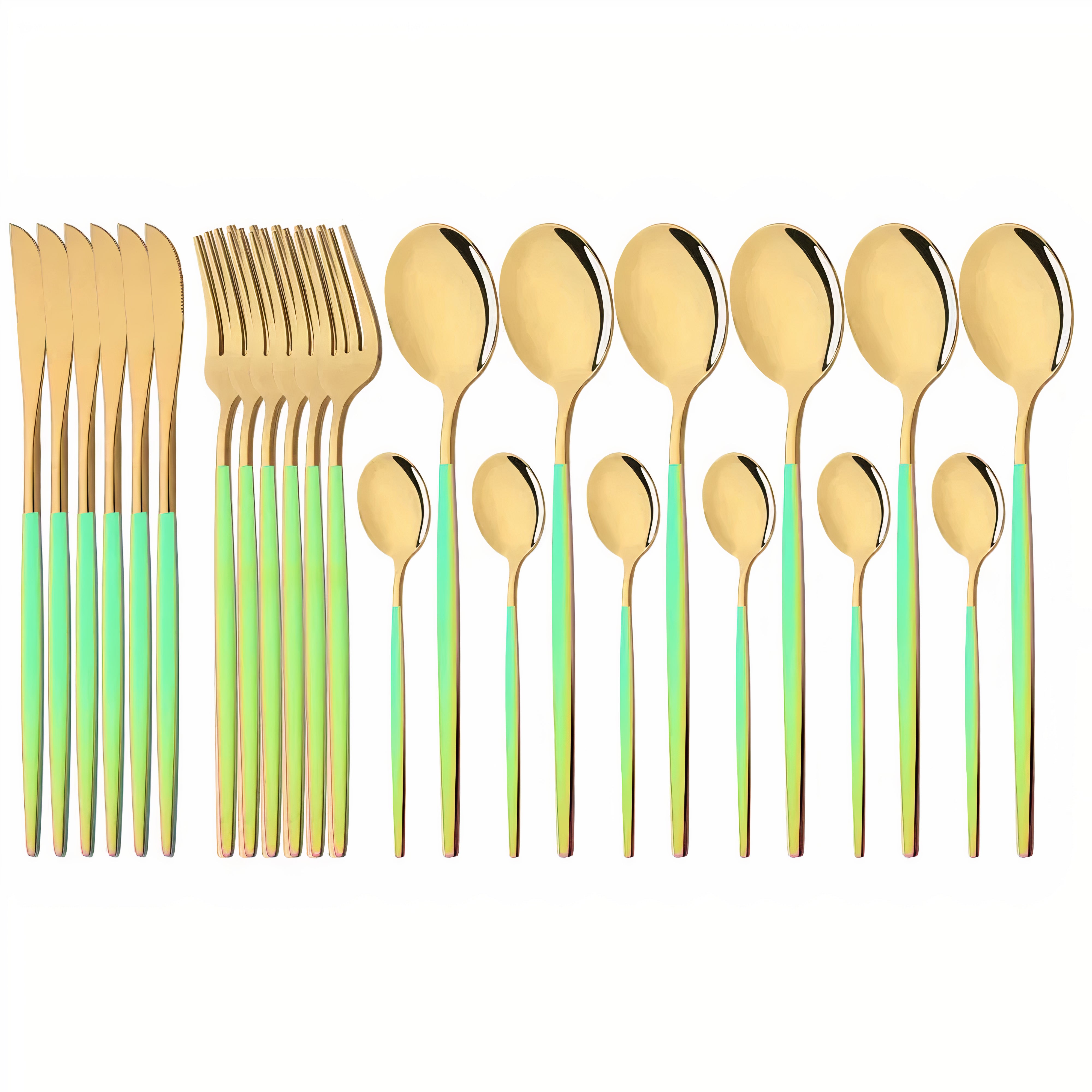 Bestiksæt Moderne Guld Rustfrit Stål Design
