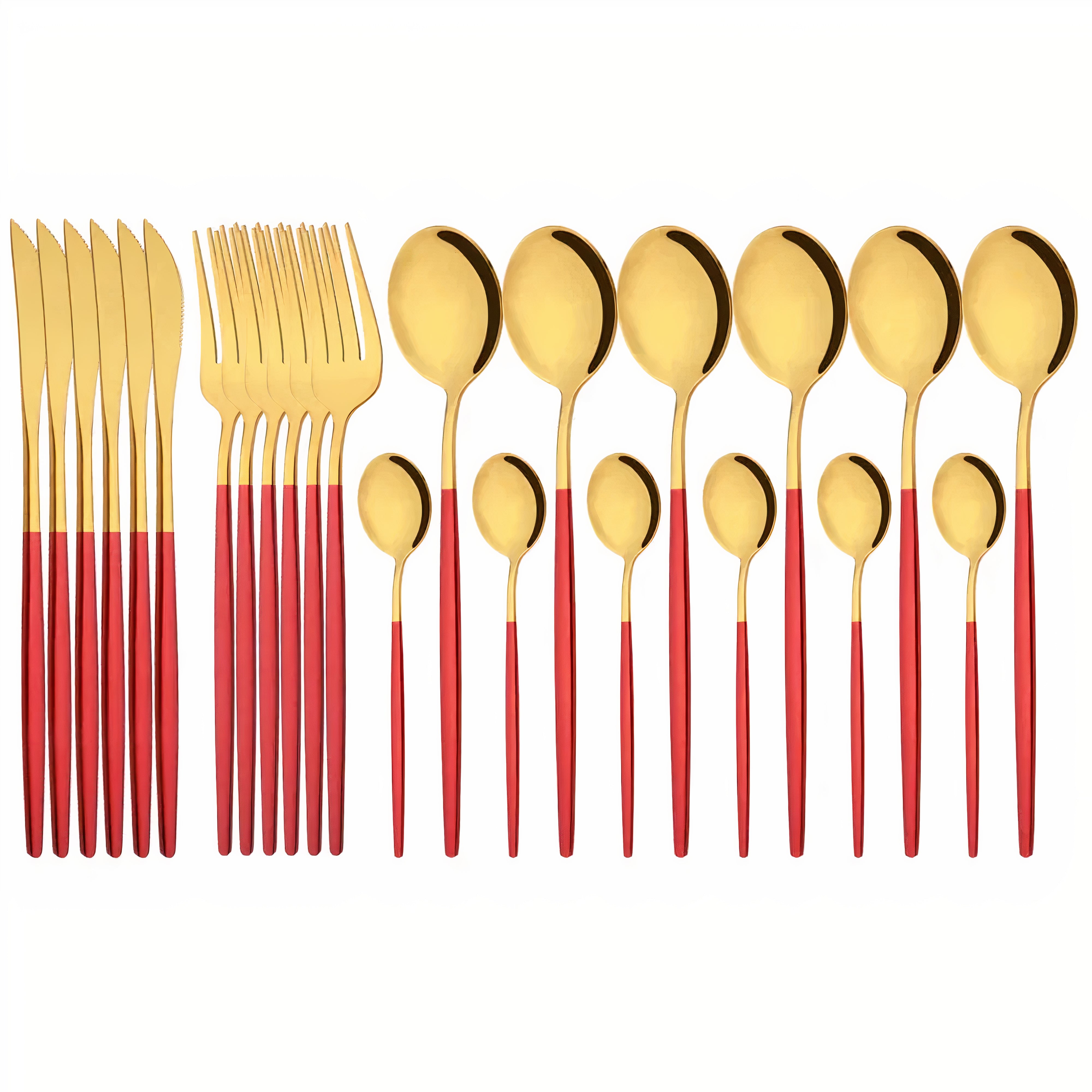 Bestiksæt Moderne Guld Rustfrit Stål Design