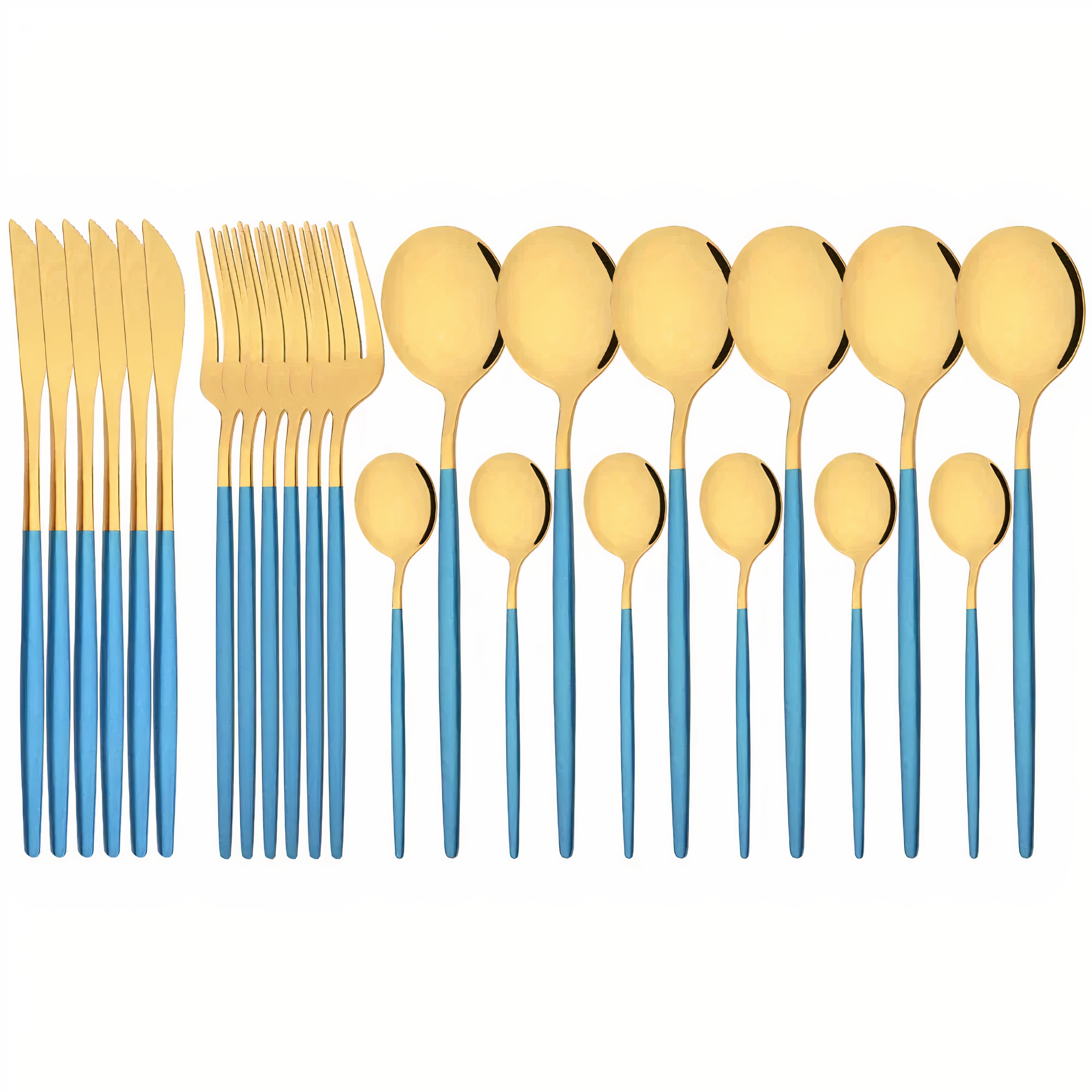 Bestiksæt Moderne Guld Rustfrit Stål Design