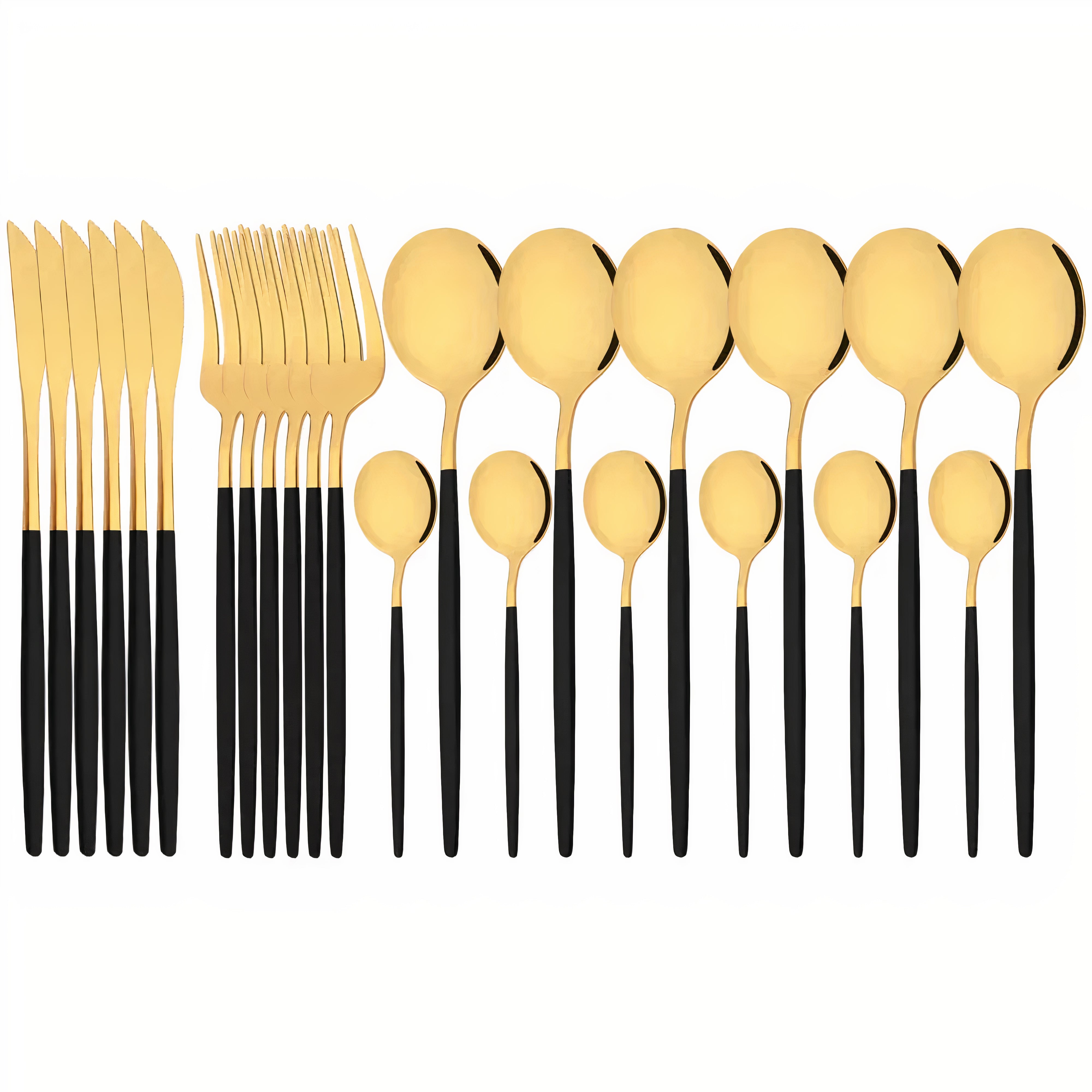 Bestiksæt Moderne Guld Rustfrit Stål Design