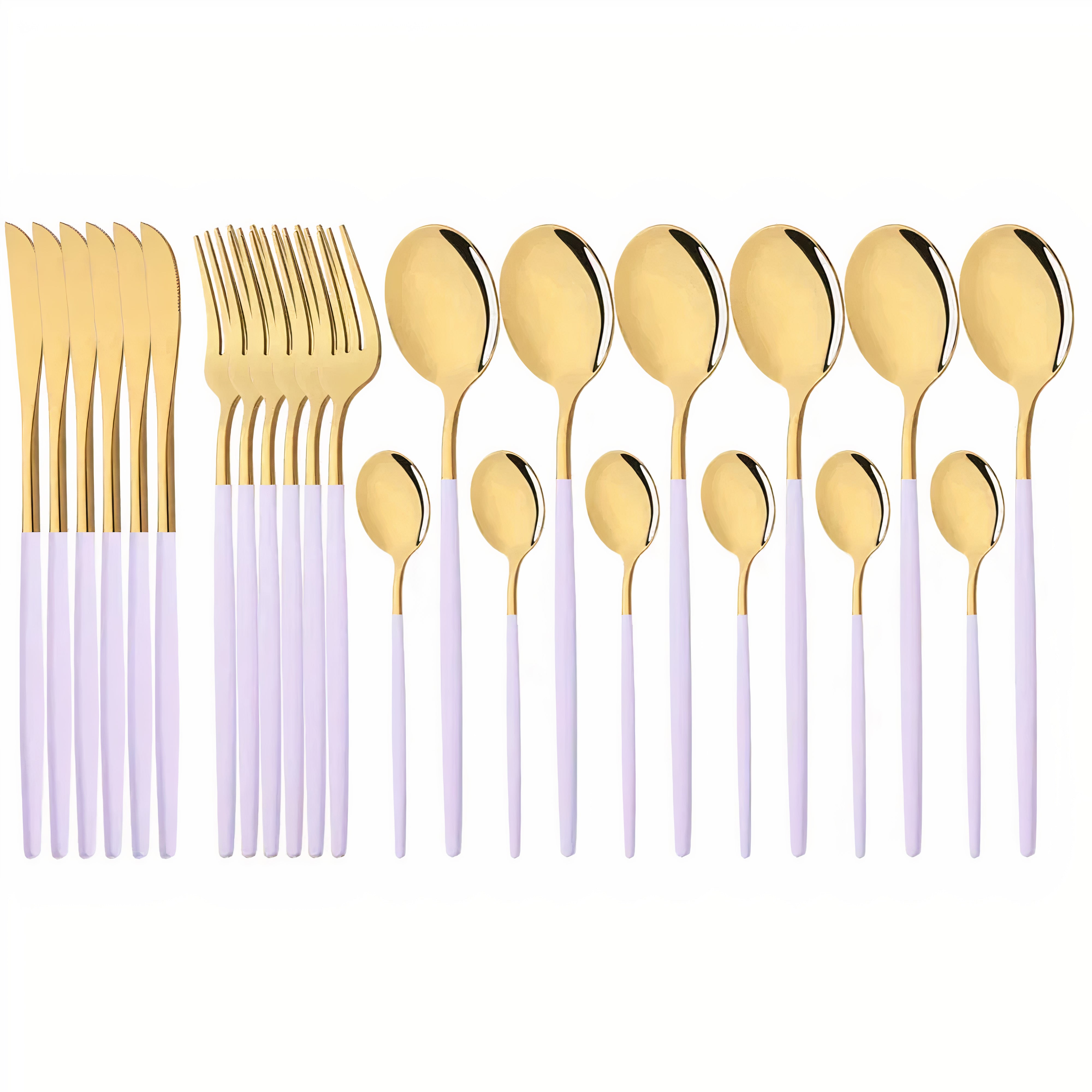 Bestiksæt Moderne Guld Rustfrit Stål Design