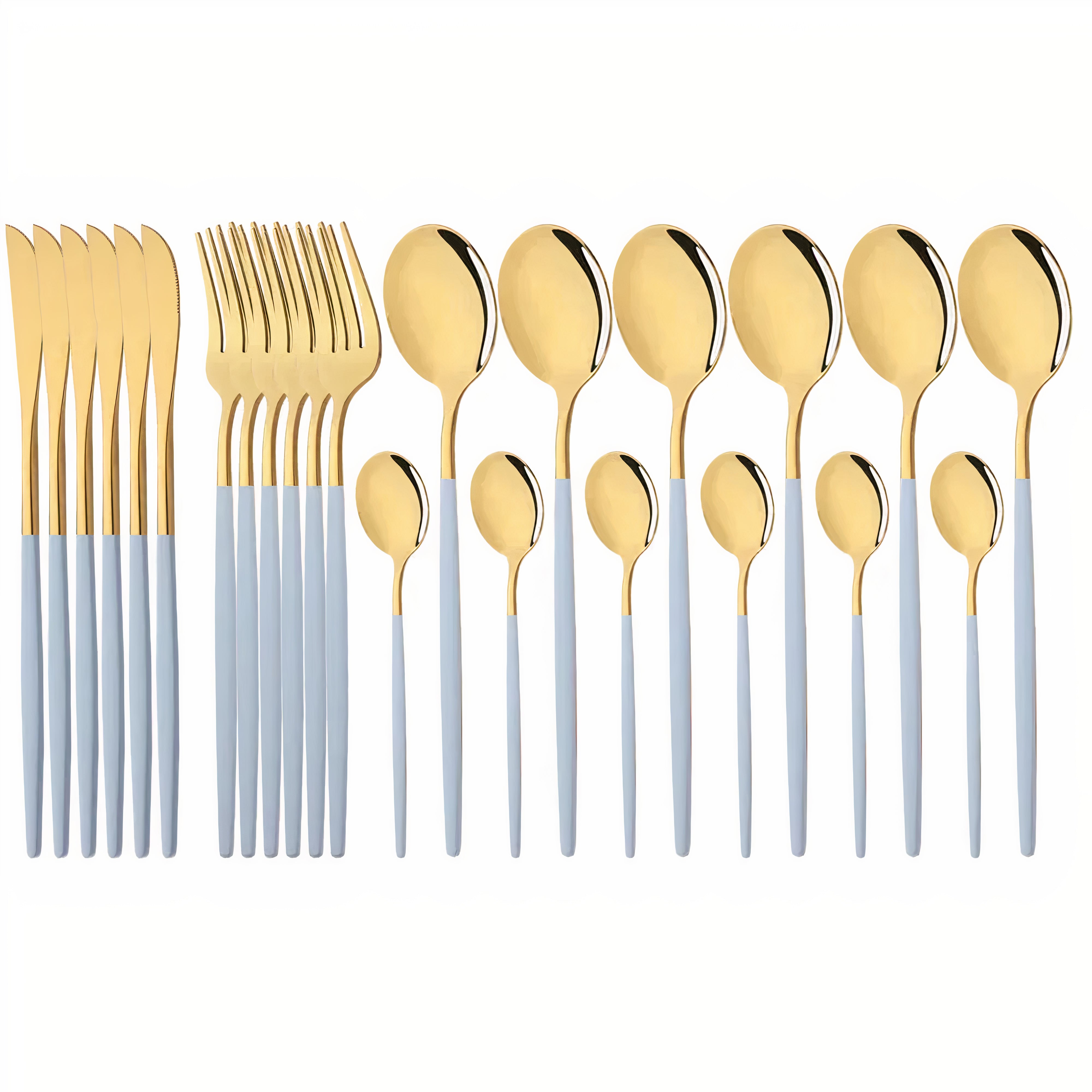 Bestiksæt Moderne Guld Rustfrit Stål Design