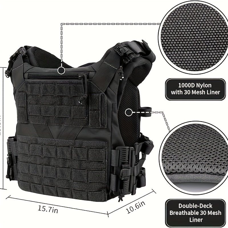 Men’s Tactical Adjustable Military Vest | Durable Hunting Gear