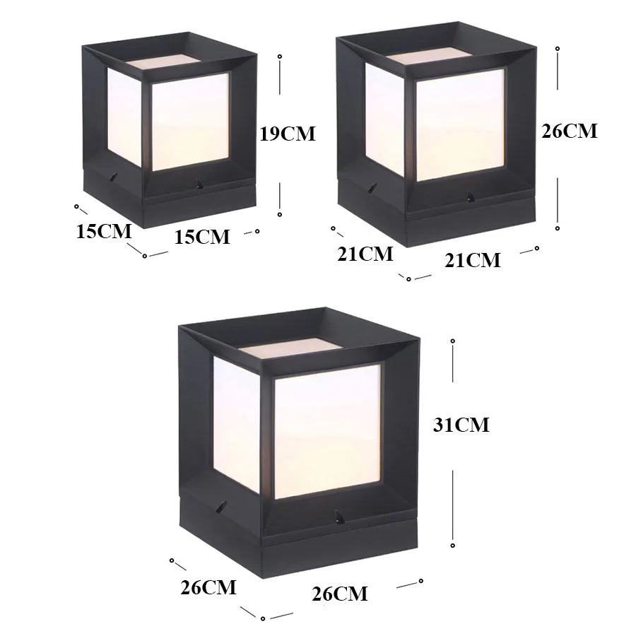 GlowSphere - Lampe sur pied d'extérieur pour portails et allées