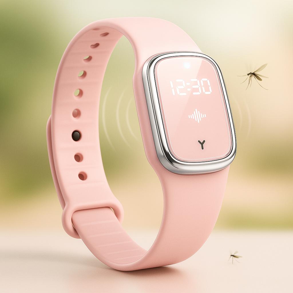 Myggeafvisende ultralyds armbåndsur