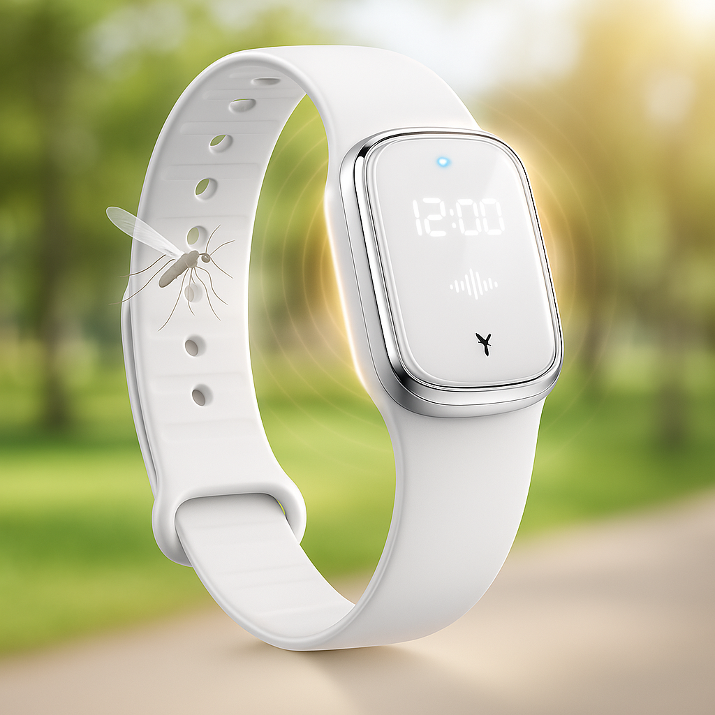 Myggeafvisende ultralyds armbåndsur