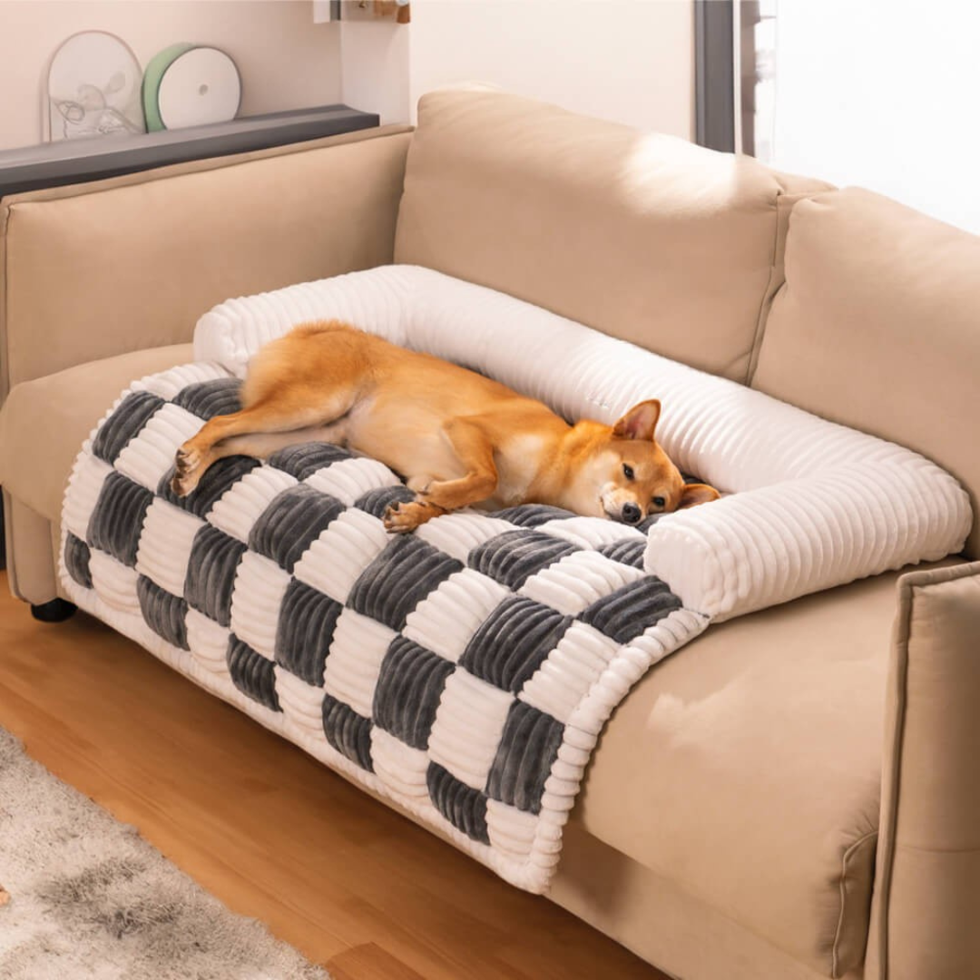 Tapis pour lit de chien – Coussin doux antidérapant pour animal de compagnie