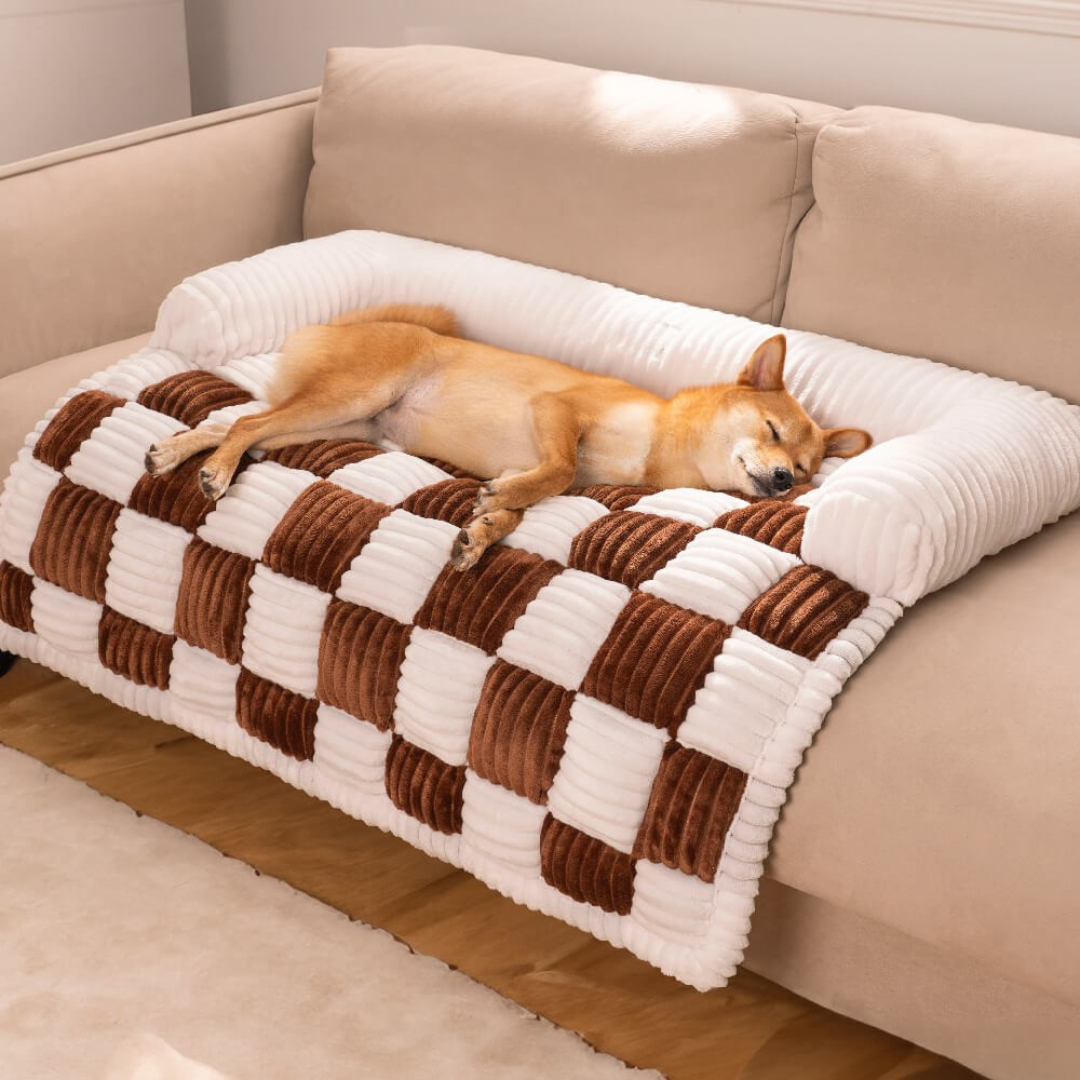 Tapis pour lit de chien – Coussin doux antidérapant pour animal de compagnie